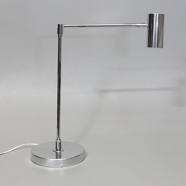 Adjustable Vintage Table Lamp, chrome plated, stamped OMI type 299.