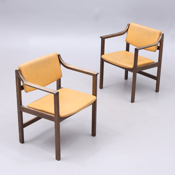Karl Erik Ekselius : Six Leather Upholstered Chairs.