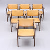 Karl Erik Ekselius : Six Leather Upholstered Chairs. 